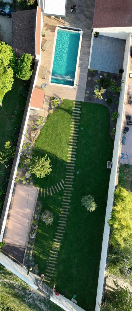 vue drone d'une de nos création en Ile-de-France